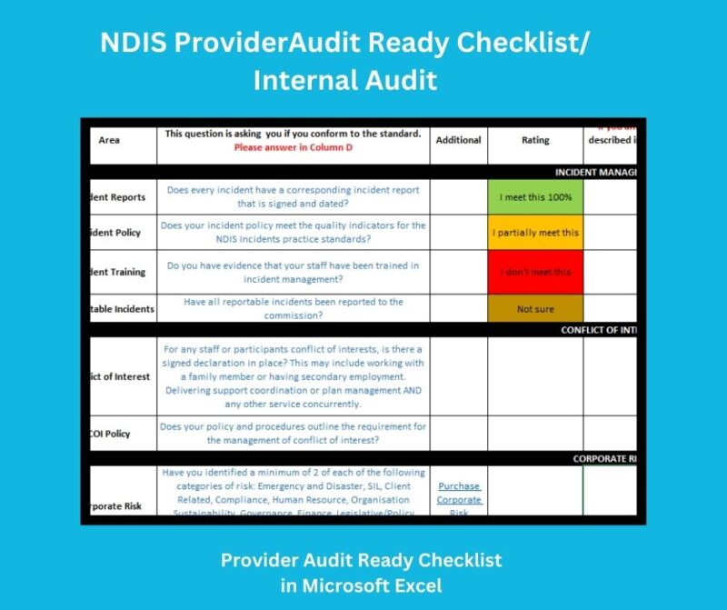 NDIS Provider Audit Ready Checklist Tool + GST