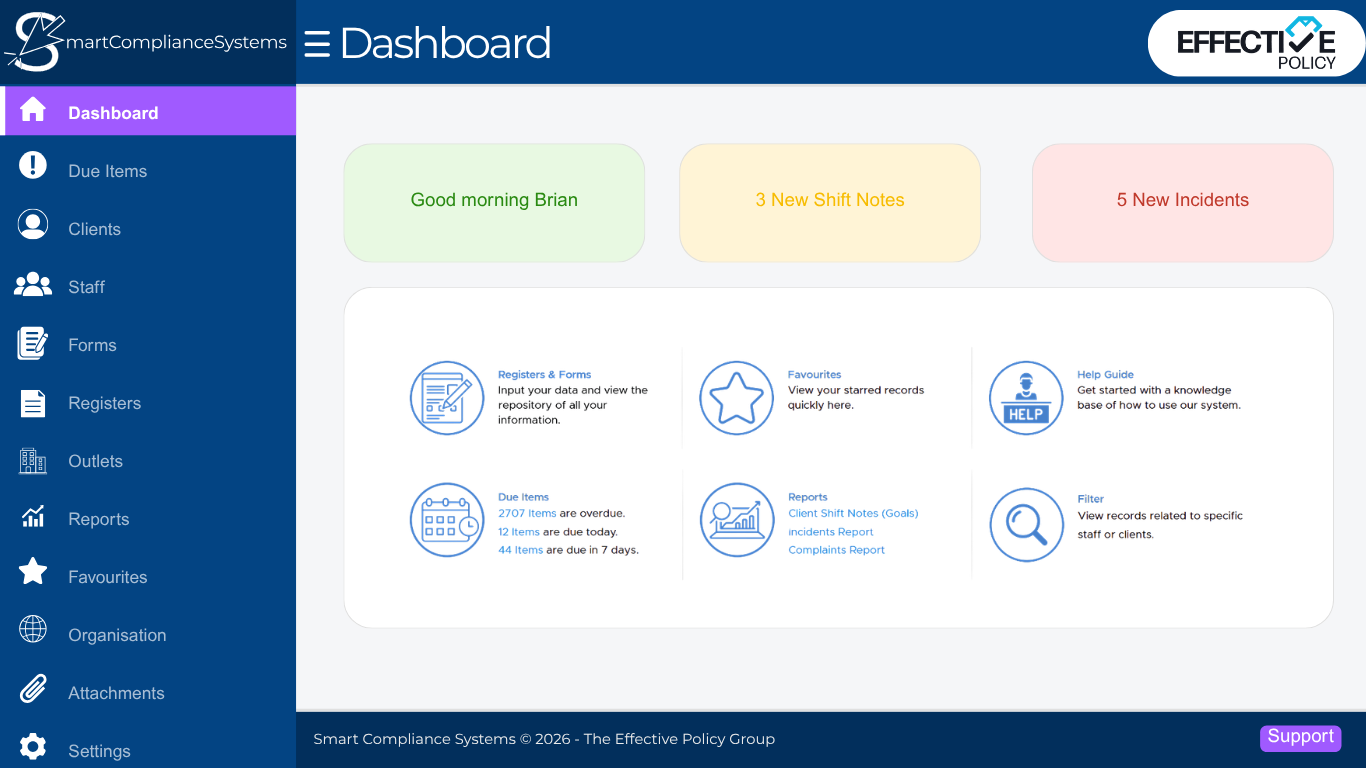 SCS Dashboard